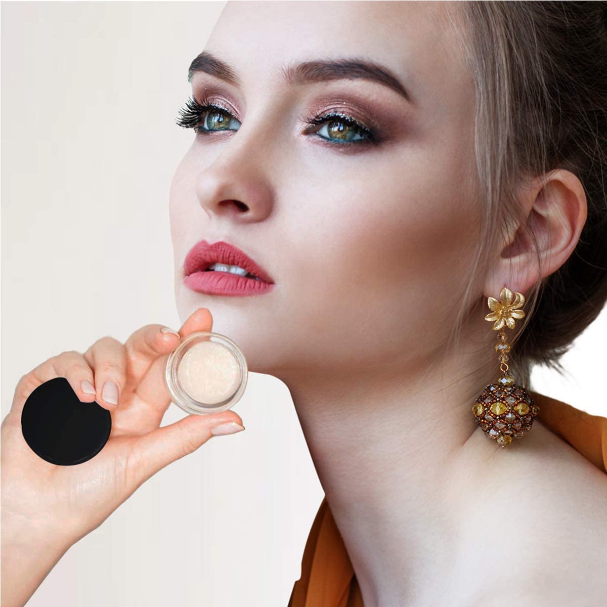 Zejia 5 Gram Sample Containers With Lids, 100Pcs Mini Makeup Containers, Empty Plastic Travel Cosmetic Containers With Labels